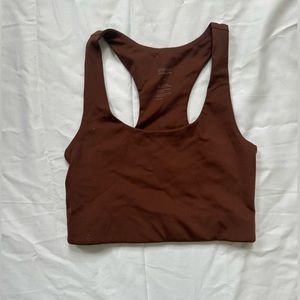 Girlfriend collective earth brown paloma bra